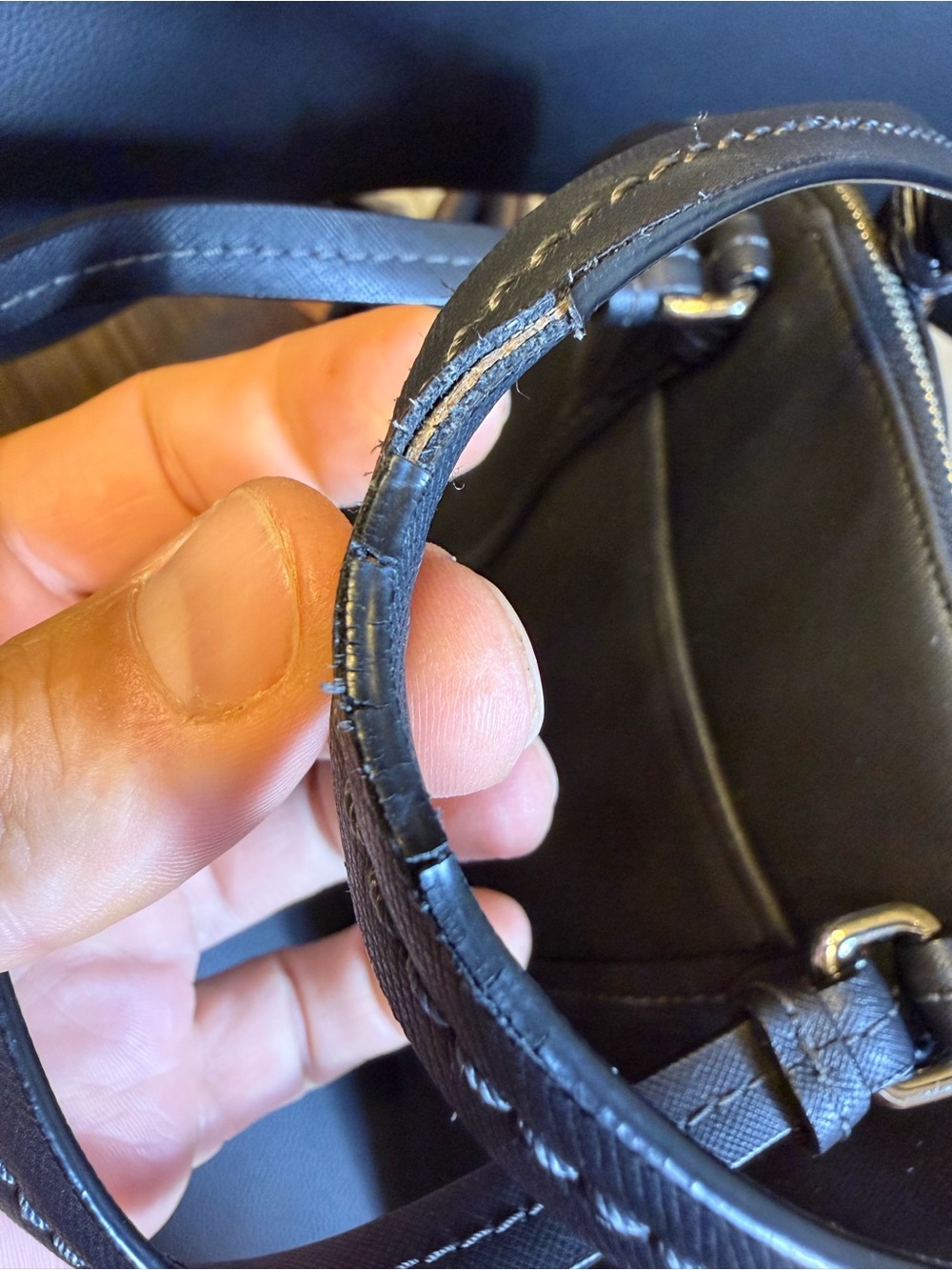Coach F25671 Peyton Crossgrain Patent Leather Domed Satchel Purse Bag Black - Picture 14 of 16
